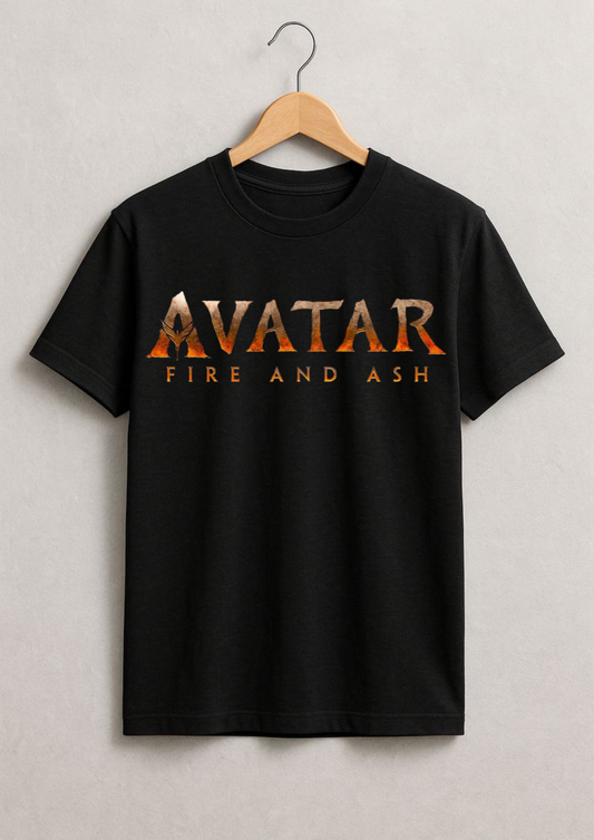 Avatar Fire & Ash Oversized Black T-Shirt | Premium Cotton Streetwear Tee for Men(Unisex)