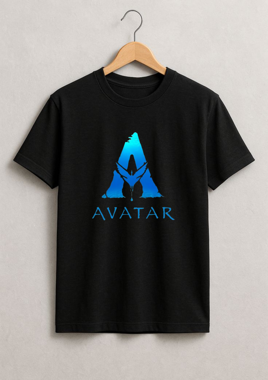 Avatar Oversized Black T-Shirt for Men | Premium Streetwear Graphic Tee | Drop Shoulder Fit