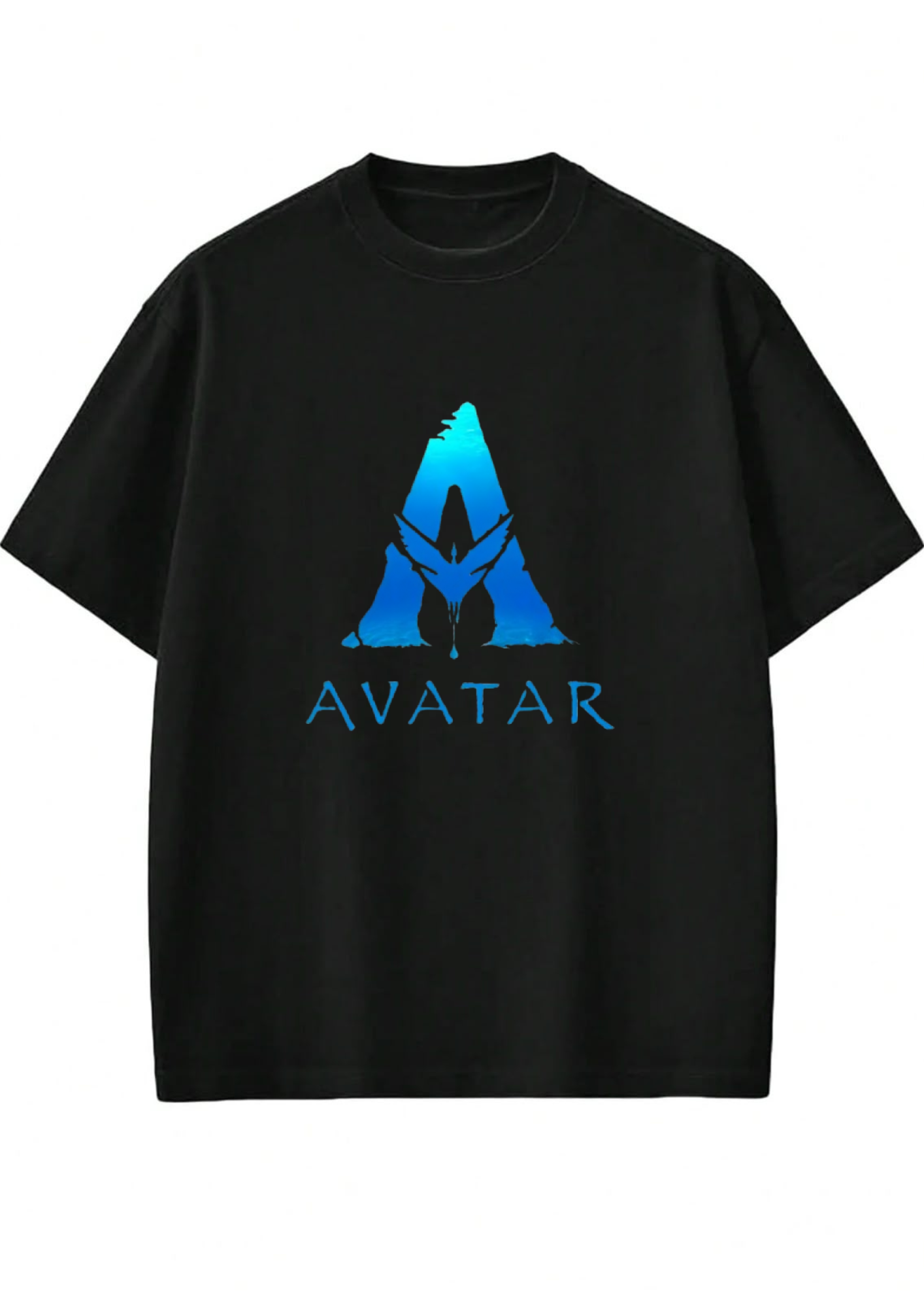 Avatar Oversized Black T-Shirt for Men | Premium Streetwear Graphic Tee | Drop Shoulder Fit
